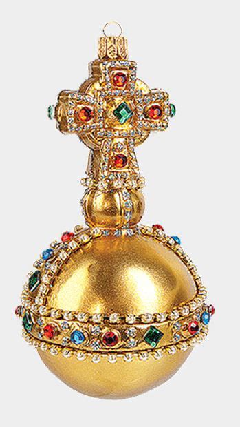 Sovereigns Orb Royal British Crown Jewel Glass Christmas Ornament