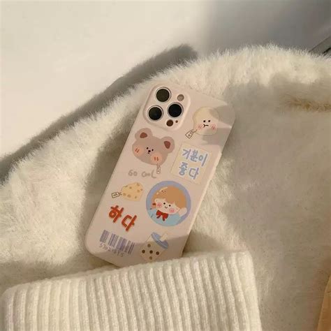 Korean Style Kawaii Cartoon Cute Phone Case For Iphone 7 8 Etsy