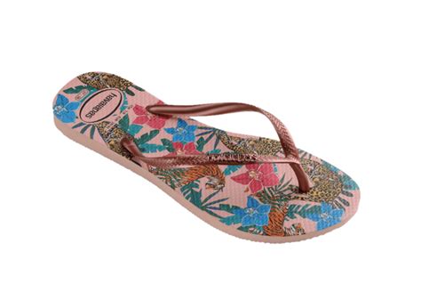 havaianas slim tropical floral women s flip flops ballet rose pink retro shop today get it