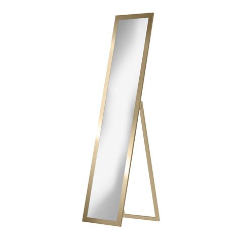 lustro stojące w złotej ramie slim 40x160 cm salony agata