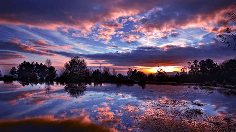 Wallpaper For Desktop Laptop Na95 Lake Mountain Sky Clear Nature