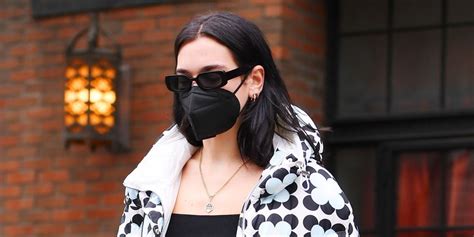 Dua Lipa Turns Heads In Bold Floral Moncler Richard Quinn Coat In Nyc