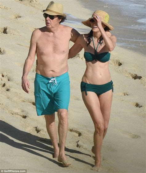 Paul Mccartney In St Barts With Wife Nancy Shevell As She Showcases Her Figure Daily Mail Online