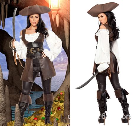 High Quality Deluxe Sexy Women Pirates Of The Caribbean Costumes Female