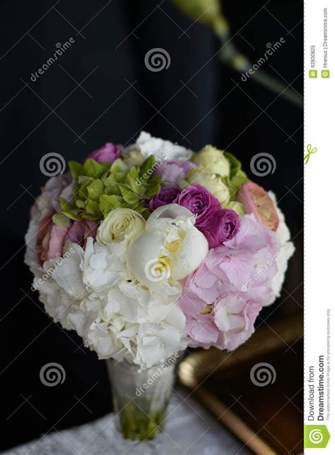 Beautiful Bouquet In Vase With Colorful Flowers Stock Image Image Of