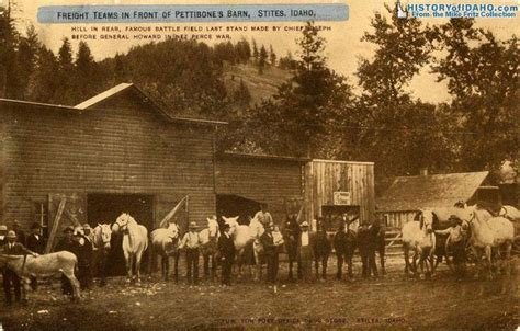 Freight Teams In Front Of Pettibone S Barn Stites Idaho State History