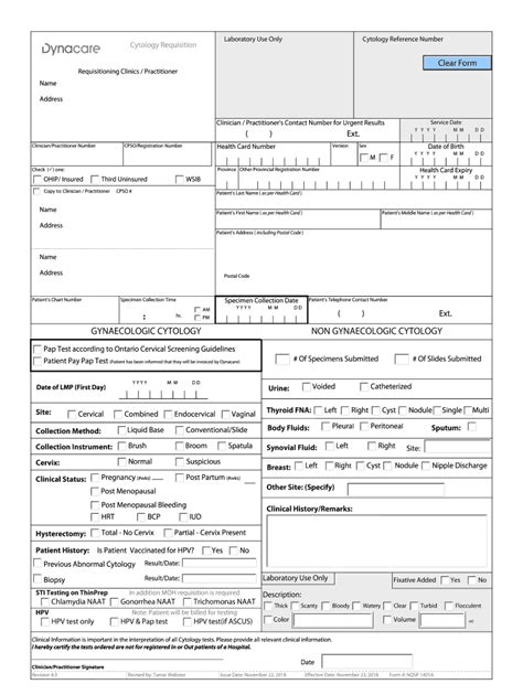 Canada Dynacare Cytology 2018 2024 Form Fill Out And Sign Printable