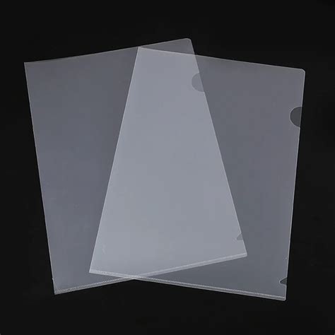 Transparent Document L Shape Pocket A4 Pp Plastic File Folder