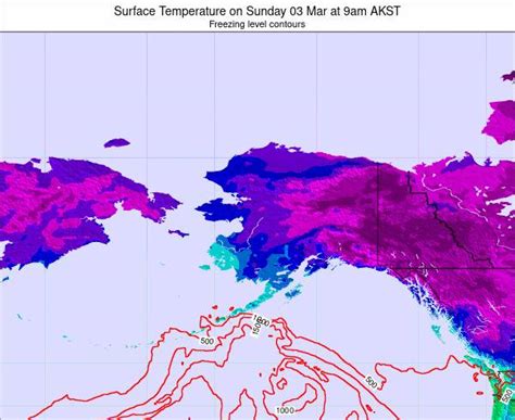 Alaska United States Surface Temperature On Monday 30 Nov At 3pm Akst
