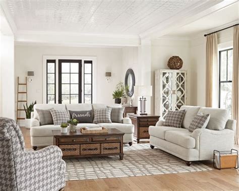Coaster® Glenn 3 Piece Light Grey Living Room Set Furniture Time