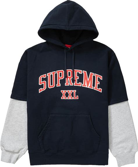 supreme xxl hooded sweatshirt navy novelship