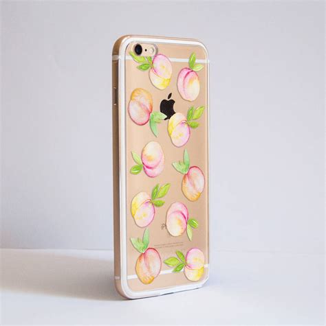 Peaches Bumper Phone Case By Dessi Designs