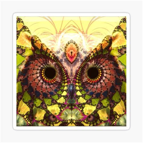 Fractal Owl Sticker By Bhelton73 Redbubble