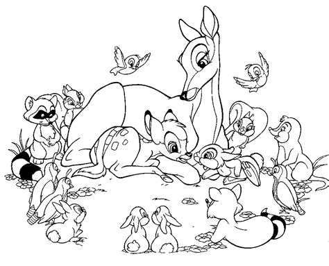 This adorable character from walt disney's animated classic bambi is bound to make your day bright. Bambi coloring pages to download and print for free