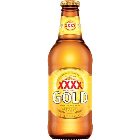 Xxxx Gold Mid Strength Lager Stubby 375ml Single Woolworths