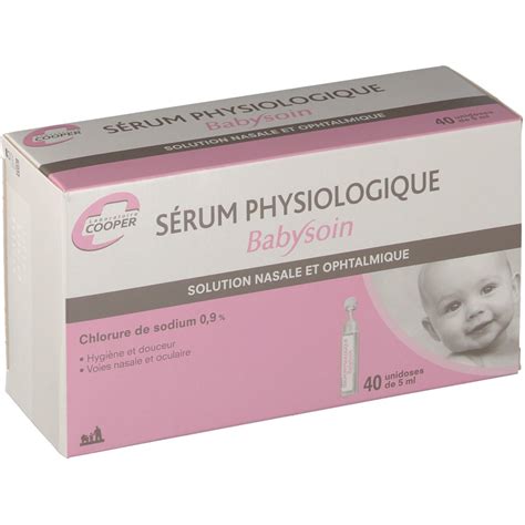 Le sérum physiologique stérile, sans conservateur, non injectable, présenté en unidose est conseillé pour : Babysoin sérum physiologique - shop-pharmacie.fr