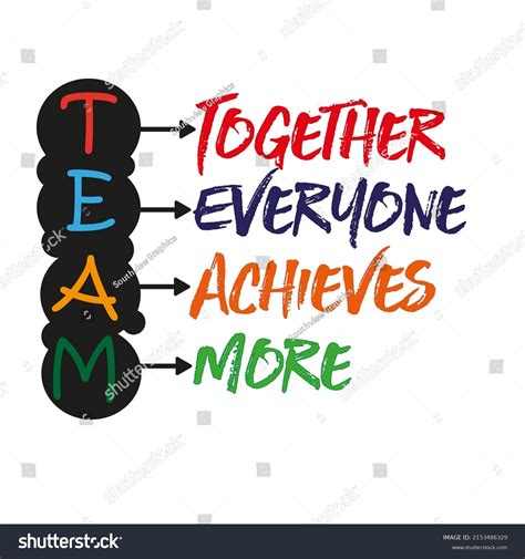 Defining Teams Teamwork Together Everyone Achieves Stock Vector