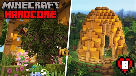 Minecraft 117 Hardcore Lets Play Giant Beehive Episode 8 Youtube