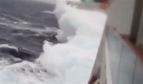 Viral Video Shows Cruise Ship Battered By Huge Waves During Storm At Sea Travel News Travel