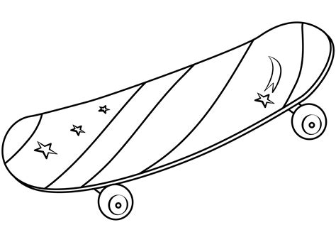 Skateboard Coloring Page Colouringpages