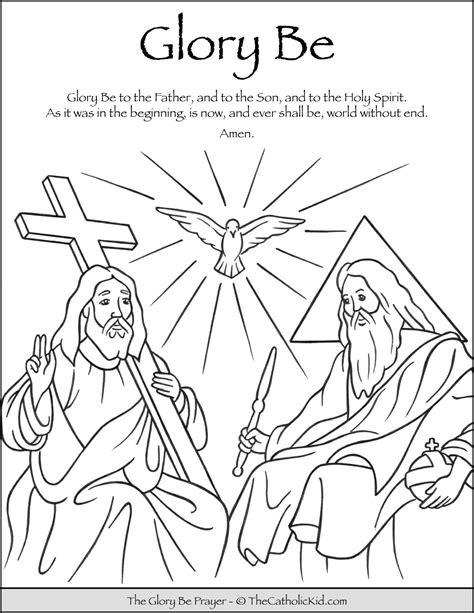 Glory Be Prayer Coloring Page