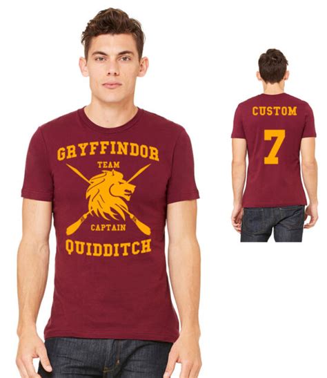 Harry Potter Gryffindor Quidditch Mens Redburgandy Soccer Jersey Sz
