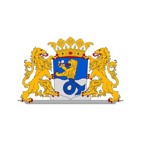 Niederländisches Wappen Flevoland Heraldik Emblem Premium Vektor
