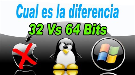 Cuál Es La Diferencia Entre 32 Y 64 Bits Windows 32 Bits Vs 64 Bits Español Youtube