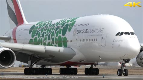 Up Close Emirates A380 861 Green Expo 2020 A6 Eon Departure