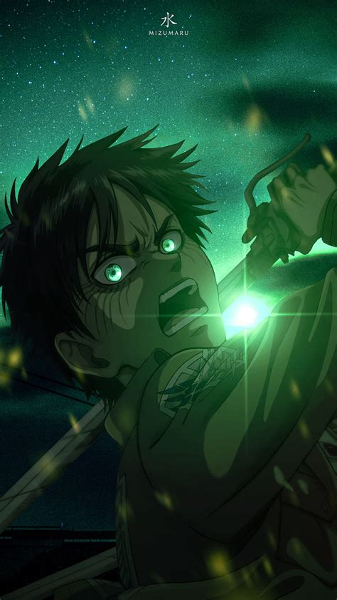 Anime Ocean Armin Arlert Eren Yeager Mikasa Ackerman Shingeki No