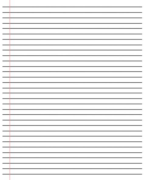 Notebook Paper Template For Word