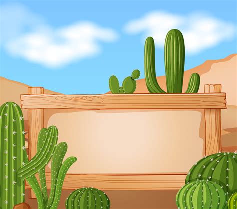 Border Template With Cactus In Background 431702 Vector Art At Vecteezy