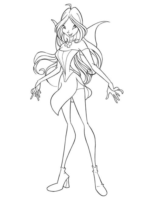 Winx Club Coloring Pages Flora