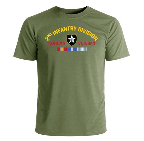 2nd Infantry Division Korean Veteran With Ribbons T Shirt Us Army
