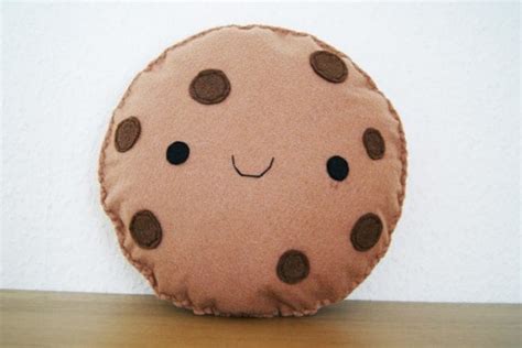 Happy Chocolate Chip Cookie Cushion Plush Soft By Peenanator