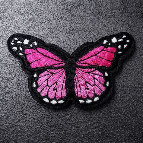 Purple Butterfly Diy Embroidery Patch Applique Clothes Ironing Sewing