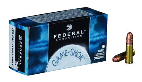 Federal Premium Small Game 22 Long Rifle 40 Grain Copper Plated Round