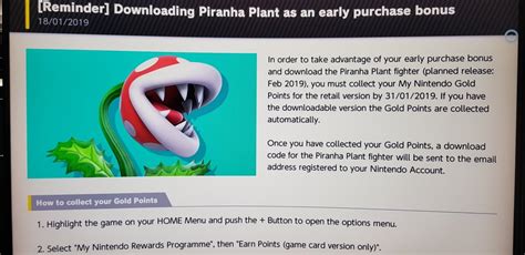how to redeem your piranha plant super smash bros ultimate