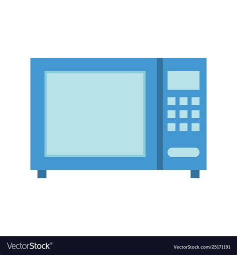 Microwave Icon In Flat Style Royalty Free Vector Image
