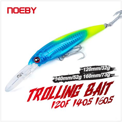Noeby Trolling Minnow Fishing Lures 12 14 16cm 32 52 73g Floating