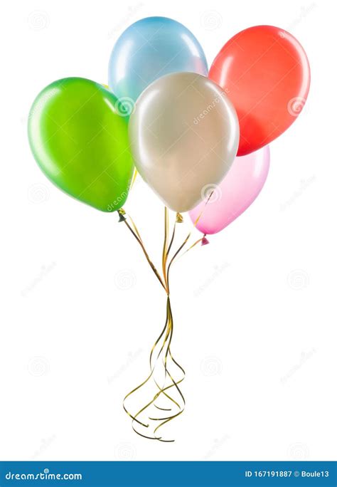 Set Of Multicolored Helium Balloons Element Of Decorations For Party