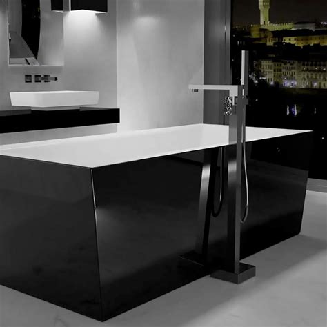 This is based on the minimum size of the bath so if you're going for a bigger bath the 5ft side of this. Modern Rectangular Bathtub | Black