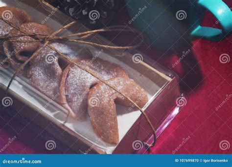 Fortune Cookie Packed In A Box For A Fun Holiday Stock Photo Image Of