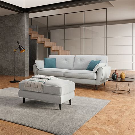 Poltrona in tessuto grigio con gambe in legno, poltrone sofa 87x86xh84 cm ideale in soggiorno o camera da letto. Divano Componibile Poltrone Sofa - The Homey Design