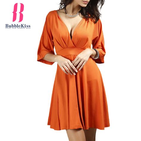 Sexy Dress Women Backless Deep V Neck Party Summer Ruched Solid Color Skater Dress Night Club
