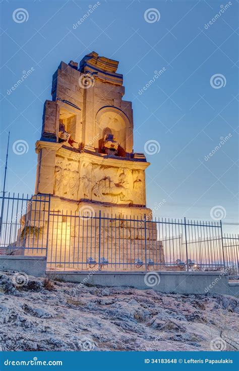 Philopappos Monument Athens Greece Stock Photo Image Of Hill
