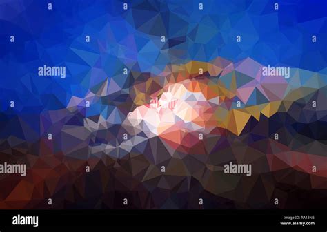 High Resolution Futuristic Colorful Polygon Mosaic Vector Background
