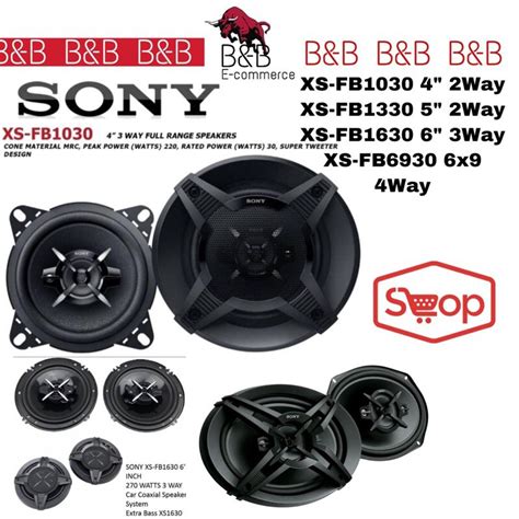 Sony Xs Fb1030 4 Xs Fb1330 5 Xs Fb1630 6 Xs Fb6930 6x9inch 270 Watts