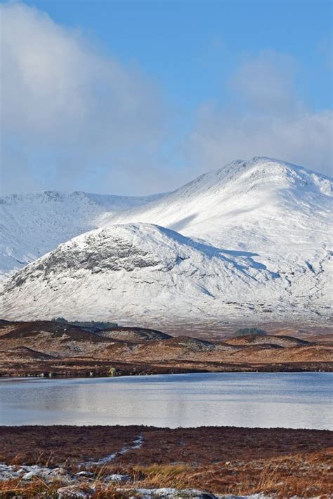 Black Mount Mountains Covered In Snow Rannoch Moor Scottish Highlands