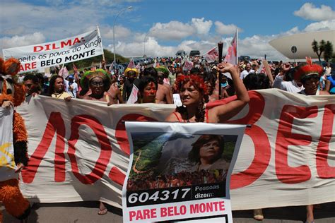 Amazon Watch Hundreds Protest Against The Belo Monte Dam
